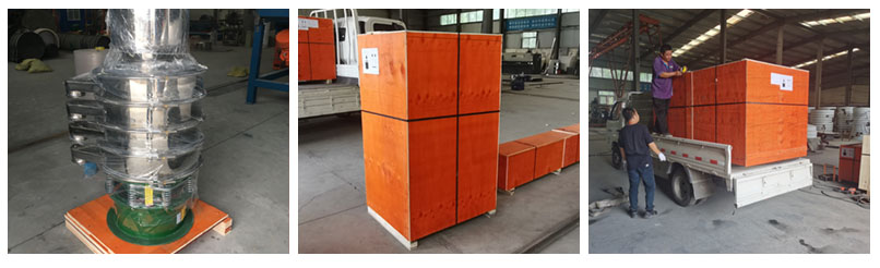 全不銹鋼振動篩包裝，裝箱，裝車。