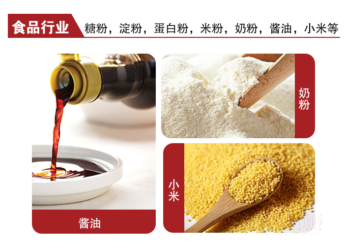 全不銹鋼食品振動篩可用于糖粉，小米，淀粉，蛋白粉，米粉，奶粉，醬油等物料